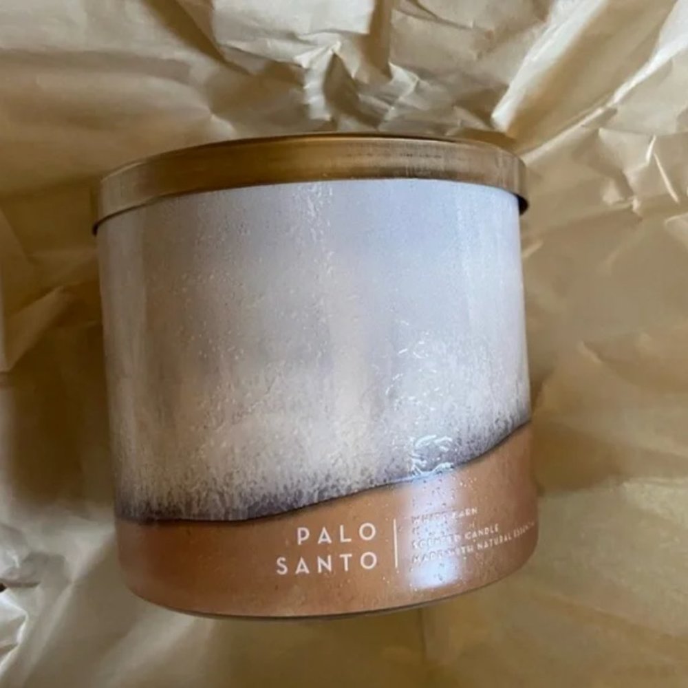 NWT Palo Santo Bath & Body Works 3 wick candle